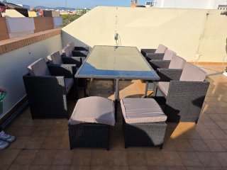 Mesa de jardín para 12 personas