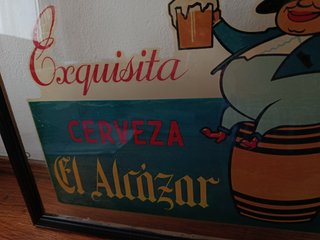 Cuadro Cerveza El Alcázar Cristal