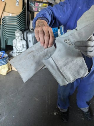 Mandil y manguitos de soldadura