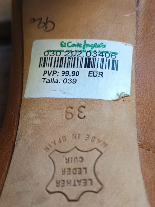 Zapatos de salón piel tacón alto Corte Inglés 39