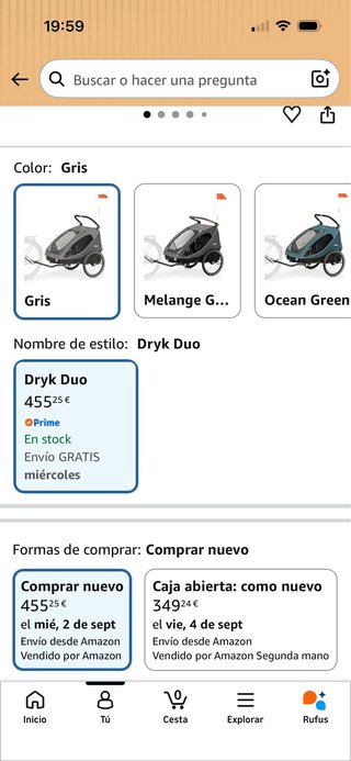 Remolque Hauck 2 en 1 para 2 Niños
