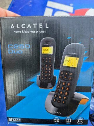 Teléfonos Fijos Alcatel C250 Duo Negro/Naranja