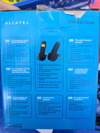 Teléfonos Fijos Alcatel C250 Duo Negro/Naranja
