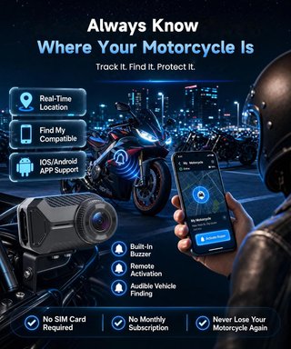 Cámara Moto 1080P con Localizador Dash CAM Moto
