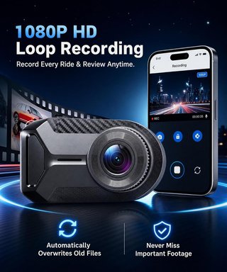 Cámara Moto 1080P con Localizador Dash CAM Moto