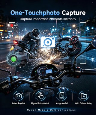 Cámara Moto 1080P con Localizador Dash CAM Moto