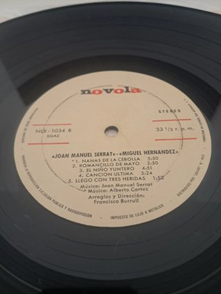 Vinilo LP Serrat - Miguel Hernández Gatefold