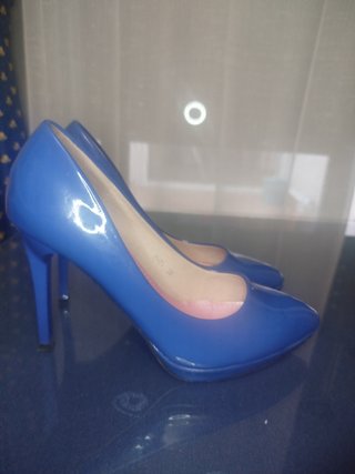 Zapatos de tacón azul talla 39