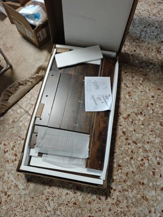 Mesa Centro Elevable Yaheetech Madera Marrón