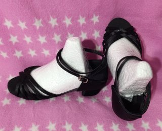 Nuevo.Lote 2 pares zapatos baile negros y dorados