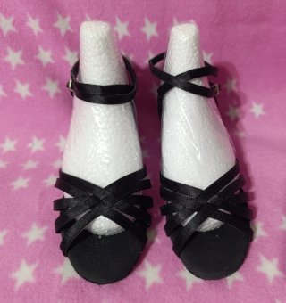 Nuevo.Lote 2 pares zapatos baile negros y dorados