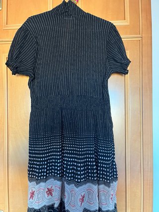 Vestido Zara Negro con Lunares Blancos