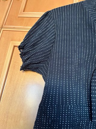 Vestido Zara Negro con Lunares Blancos