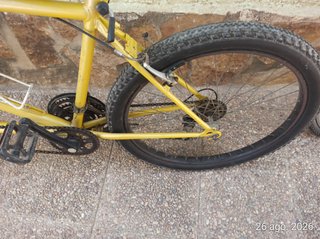 Bicicleta Tandem Amarilla funcionando perfectament