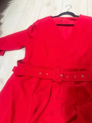 Vestido Matilde Cano Rojo Largo talla 54