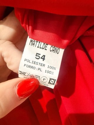 Vestido Matilde Cano Rojo Largo talla 54