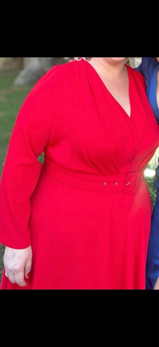 Vestido Matilde Cano Rojo Largo talla 54