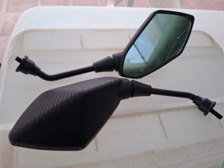 Retrovisores Moto Carbono y Negro