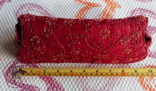 Bolso de fiesta Tintoretto rojo con pedrería