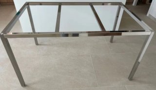 Mesa Comedor 135x85 + 4 Sillas Funda Gris