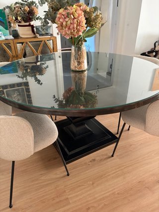 Mesa Comedor Becara Metal y Madera