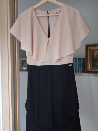 Vestido Fornarina fiesta rosa y negro Talla S
