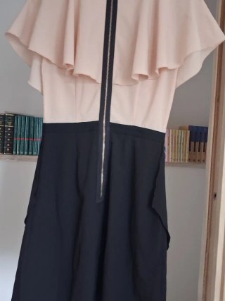 Vestido Fornarina fiesta rosa y negro Talla S