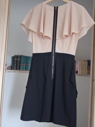 Vestido Fornarina fiesta rosa y negro Talla S