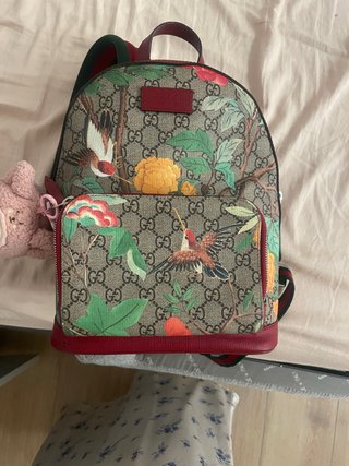 Zaino Gucci Beige/Verde Floreale
