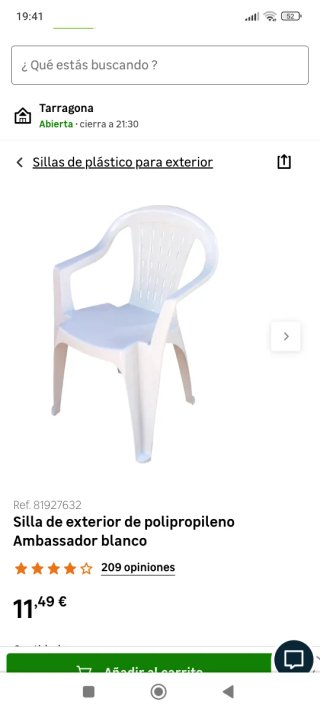 4 Sillas de terraza NUEVAS