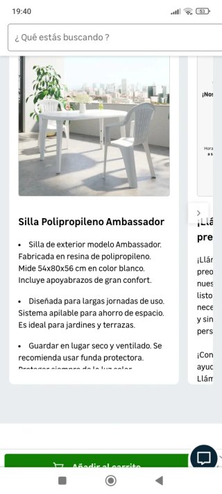 4 Sillas de terraza NUEVAS