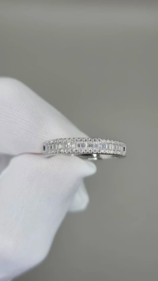 Anillo Plata Moissanitas Talla 6