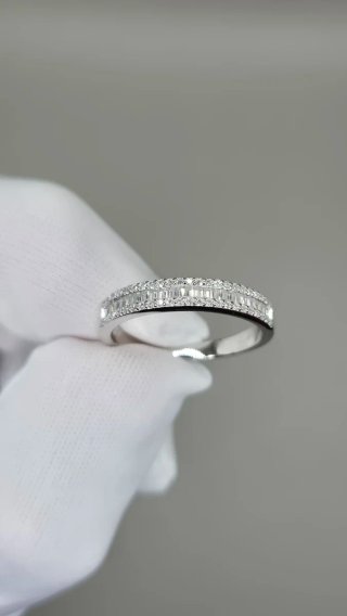 Anillo Plata Moissanitas Talla 6