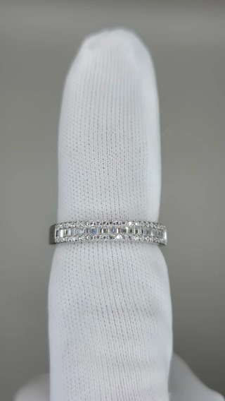 Anillo Plata Moissanitas Talla 6