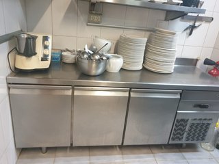 Mesa Fría Acero Inoxidable 3 Puertas