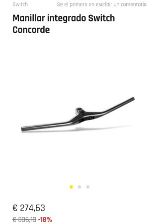 Manillar Integrado MTB Negro switch