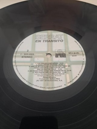 Vinilo LP Serrat - En Tránsito+ Insert letras