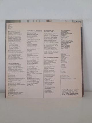 Vinilo LP Serrat - En Tránsito+ Insert letras