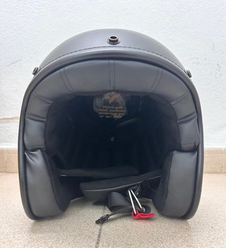 Casco de moto negro talla XL
