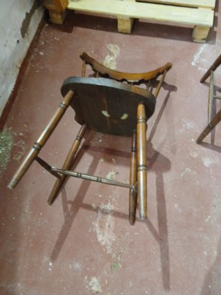 Juego de 2 Sillas de Madera Antiguas