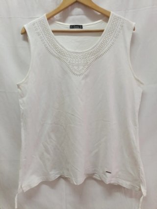 Camiseta blanca bordada Cowest Talla 3XL