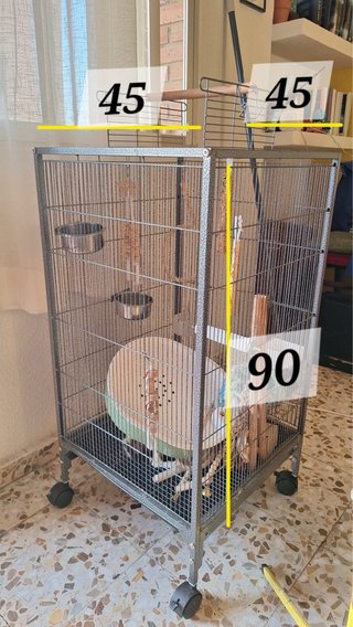 Jaula grande para pájaro o loro