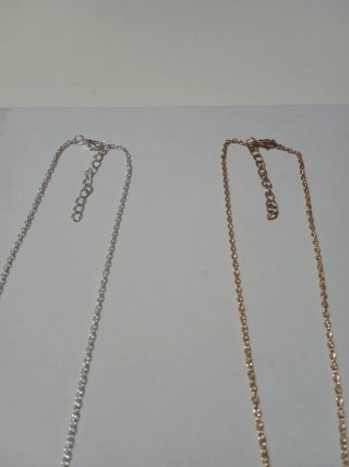 Collana con cuore strass colore argento e oro