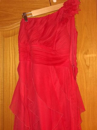 Vestido Largo Rojo con Flores