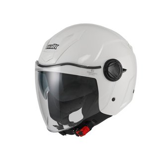 Casco Jet Unik Venus Blanco Brillo Gafas Solares