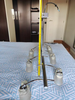 Lámpara de comedor moderna metal y cristal
