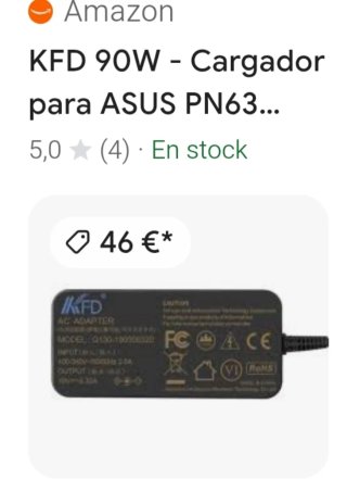 Cargador KFD A190-190006320 120W