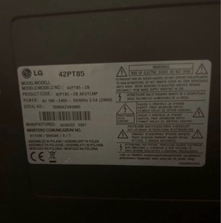 TV Plasma LG 42 42PT85