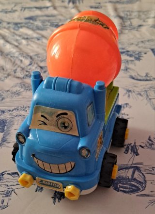 Camión Hormigonera Juguete Azul y Naranja