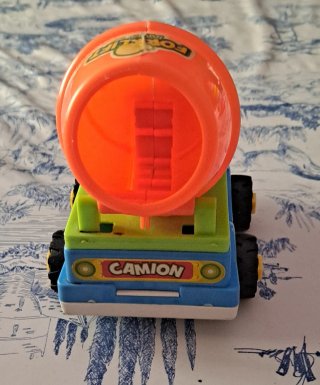 Camión Hormigonera Juguete Azul y Naranja